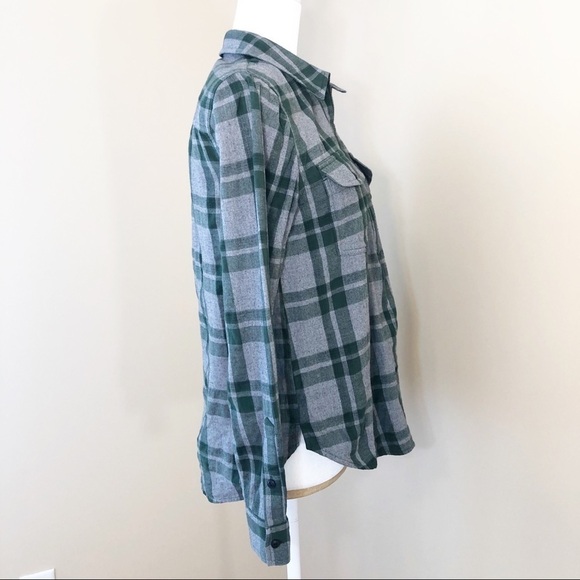 Madewell 1/4 Zip Plaid Flannel Popover Shirt - S - Picture 3 of 10